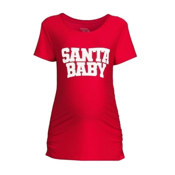 Tops - Nwt Women's Christmas "Santa Baby" Maternity Graphic T-Shirt